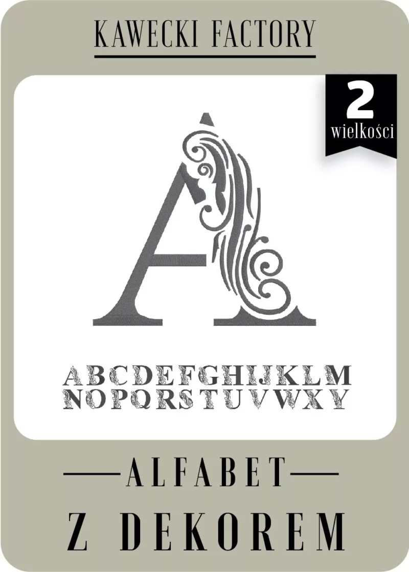 ALFABET Z DEKOREM